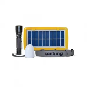 SUNKING multifunctional solar torch rechargeable with panel