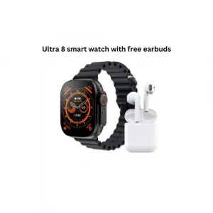 Ultra 8 smart watch with free earbuds