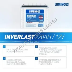 220AH/12V luminous battery