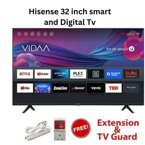 Hisense 32"-INCH Smart & DIGITAL,NETFLIX,YOUTUBE TV A4+FREE GIFTS