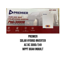 Premier solar hybrid inverter AC dc 300/24 Mppt 80ah inbuilt