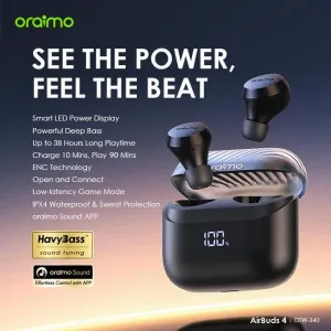 Oraimo Powerful Earpodes-Bluetooth Headsets Wireless Pods Pro Earpods Earphones