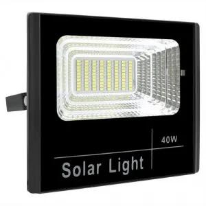 Solar Light Solar Security Light with Remote Control Solar Powered Auto Dusk to Dawn Sensor 40W LED Flood Light