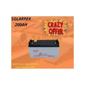 Solarpex 200ah/10hrs Dry Solar Battery