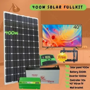 400W SOLAR Fullkit with 40" television