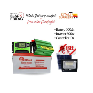 100ah battery midkit with free solar floodlight