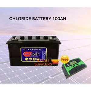 Chloride Exide 100Ah Wet Battery with 10A Controller – Reliable Energy Solution