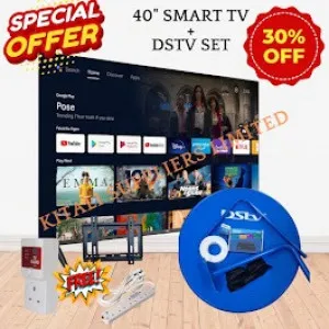 40" smart tv,  dstv set,  Aerial,  Extension , Tv  guard wall,  bracket