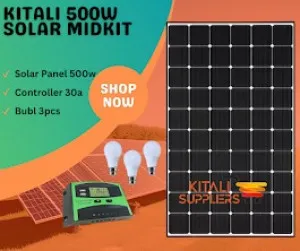 500w solar panel  30a controller  digital  3pc bulbs
