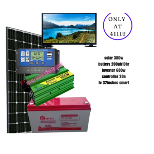 380w SOLAR FULLKIT WITH TV 32 INCH SMART