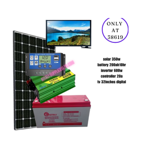 350w solar fullkit with tv 32 inch digital