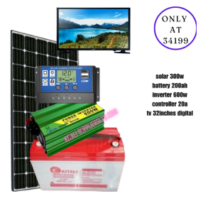 300w solar fullkit with tv 32 inch digital