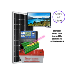 Solar fullkit 250w with tv 32 inch digital
