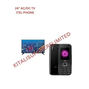 24" tv, solarmax , AC/DC,  Itel 5081 with 2pair  battery