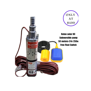 Rutan solar DC submersible pump 50meters 24v 250w free float switch