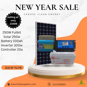 250w solar panel,100ah battery ,inverter 300w,controller 30a