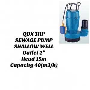 DDX 5HP Sewage pump  shallow well with head 10m