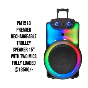 Premier PM1518  Reachargeable speaker with two wireless microphone