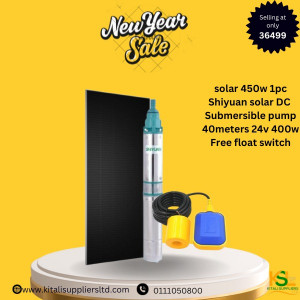 Solar 450w -1pc,Shiyuan solar DC Submersible pump 40meters 24v 400w free float switch