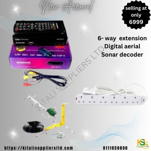6- way  extension, Digital aerial, Sonar decoder