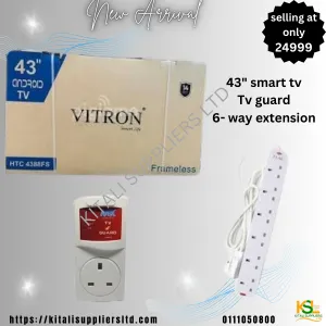 43" smart tv, Tv guard, 6- way extension