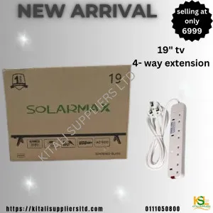 19 inch  solarmax tv ,4-way extension