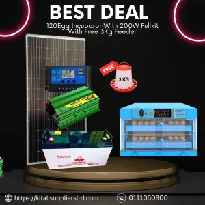 120Egg Incubator With 200W Fullkit With Free 3Kg Feeder
