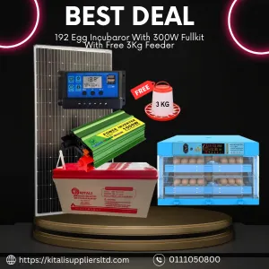 192 Egg Incubaror With 300W Fullkit With Free 3Kg Feeder