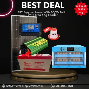 192 Egg Incubator With 300W Fullkit With Free 3Kg Feeder