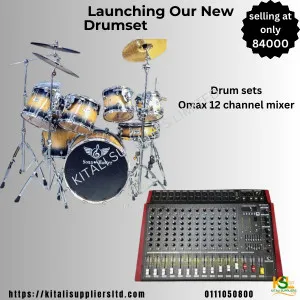 Drumset plus 12channel  Omax Mixer