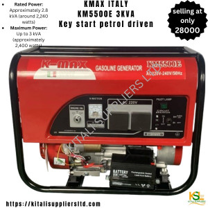 Kmax  Italy km 5500e 3kva key start petrol driven