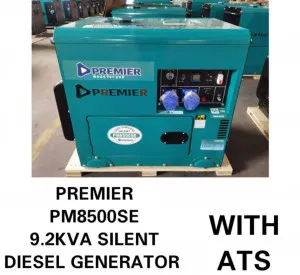 Premier PM8500SE 9.2KVA Silent Diesel Generator  with ATS
