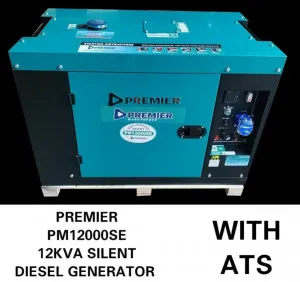 Premier PM12000SE 12KVA Silent Diesel Generator  with ATS