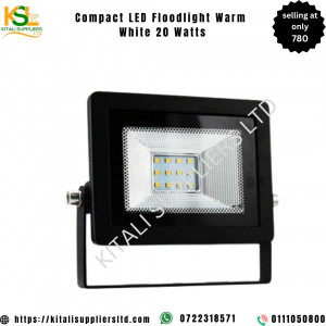 Compact Led floodlight warm white 20watts