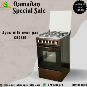 4 gas with oven gas cooker