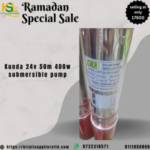 24V 400W  kunda Submersible Water Pump – 50m Head for Deep Well & Solar Use