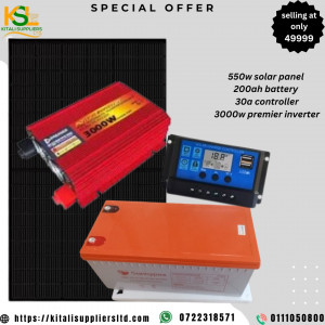 550W Solar panel ,200ah battery ,30a controller,3000w premier inverter