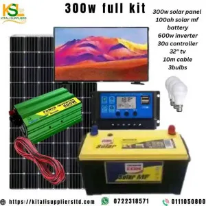 300 watts solar fullkit with 32" tv