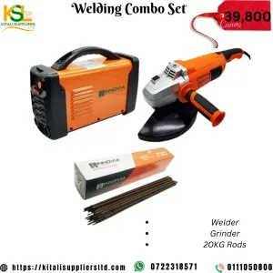 200A welding machine, 230mm angle grinder and 20kg rods
