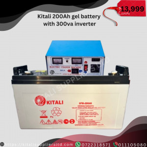 Kitali 200ah gel battery with 300va inverter