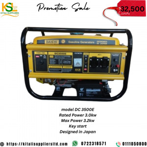 Model DC  3500E rated power  3.0kw  max power 3.2kw keystart Designed in Japan
