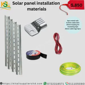 installation Accessories  metal Rail, cable  looping cable tapes and cable lags