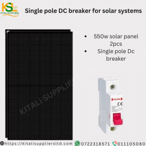 550w Solar Panel (2pcs) and a Single Pole DC Breaker  For Solar Systems