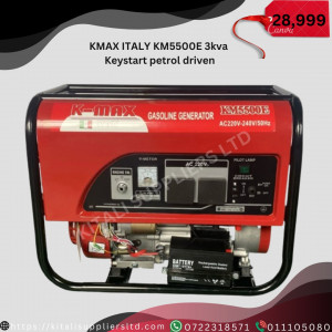 KMAX Italy KM5500E 3Kva Keystart petrol driven