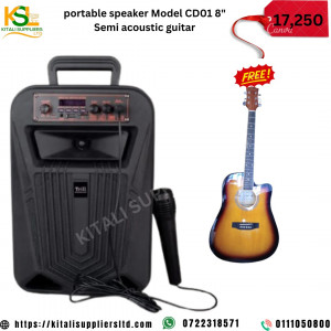 Trill CD01 8" Portable Speaker + FREE Semi-Acoustic Guitar