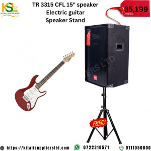 TR 3315 CFL 15" Speaker with Free Electric Guitar & Speaker Stand.