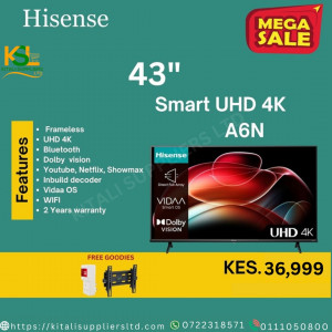 43A6K 43-inch  HISENSE Smart UHD 4K TV