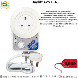 Dayliff AVS 13A Automatic Voltage Switcher (13 Amps, Single-Phase)
