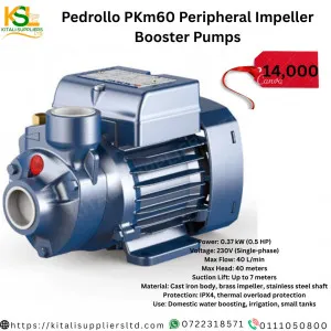 💧 Pedrollo PKm 60 Peripheral Water Pump – 0.37 kW (0.5 HP)