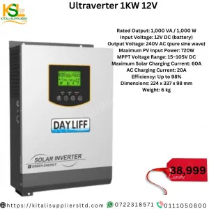 ⚡ Dayliff 1 kVA 12 V Hybrid Inverter